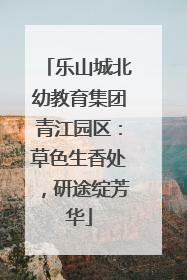 乐山城北幼教育集团青江园区：草色生香处，研途绽芳华