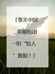 事关中国，英媒给出一组“惊人”数据！