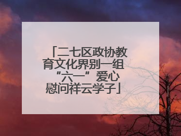 二七区政协教育文化界别一组 “六一”爱心慰问祥云学子