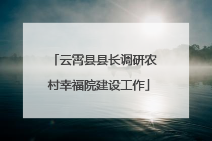 云霄县县长调研农村幸福院建设工作