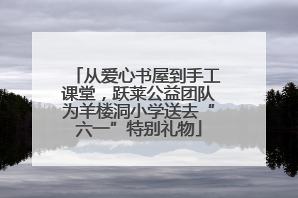从爱心书屋到手工课堂，跃莱公益团队为羊楼洞小学送去“六一”特别礼物