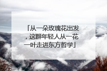 从一朵玫瑰花出发，这群年轻人从一花一叶走进东方哲学