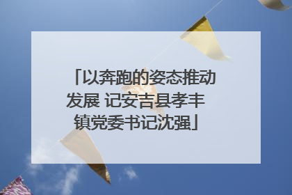 以奔跑的姿态推动发展 记安吉县孝丰镇党委书记沈强