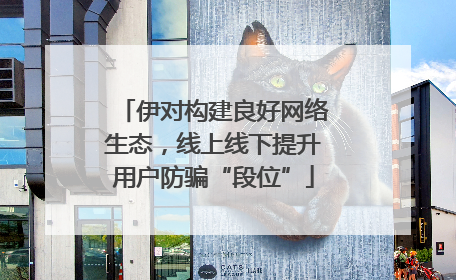 伊对构建良好网络生态，线上线下提升用户防骗“段位”