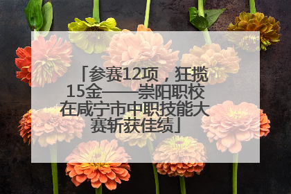 参赛12项，狂揽15金——崇阳职校在咸宁市中职技能大赛斩获佳绩