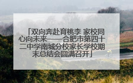 双向奔赴育桃李 家校同心向未来——合肥市第四十二中学南城分校家长学校期末总结会圆满召开