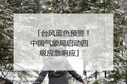 台风蓝色预警！中国气象局启动四级应急响应
