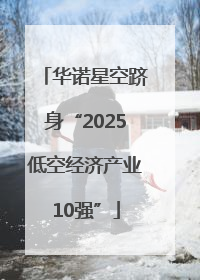 华诺星空跻身“2025低空经济产业10强”