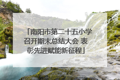 南阳市第二十五小学召开期末总结大会 表彰先进赋能新征程