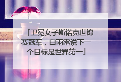 卫冕女子斯诺克世锦赛冠军，白雨露说下一个目标是世界第一