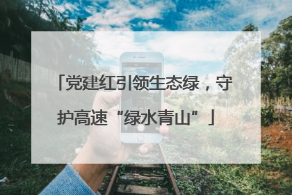 党建红引领生态绿，守护高速“绿水青山”