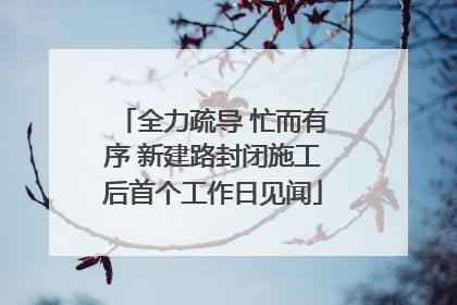 全力疏导 忙而有序 新建路封闭施工后首个工作日见闻