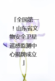全国第一！山东省文物安全卫星遥感监测中心揭牌成立