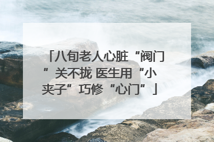 八旬老人心脏“阀门”关不拢 医生用“小夹子”巧修“心门”