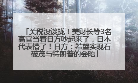 关税没谈拢！美财长等3名高官当着日方吵起来了，日本代表懵了！日方：希望实现石破茂与特朗普的会晤