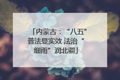 内蒙古：“八五”普法显实效 法治“细雨”润北疆