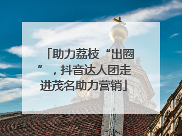 助力荔枝“出圈”，抖音达人团走进茂名助力营销