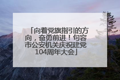 向着党旗指引的方向，奋勇前进！句容市公安机关庆祝建党104周年大会