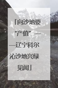向沙地要“产值”——辽宁科尔沁沙地兴绿见闻