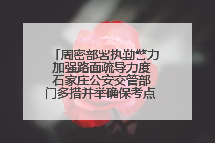 周密部署执勤警力 加强路面疏导力度 石家庄公安交管部门多措并举确保考点周边交通环境良好