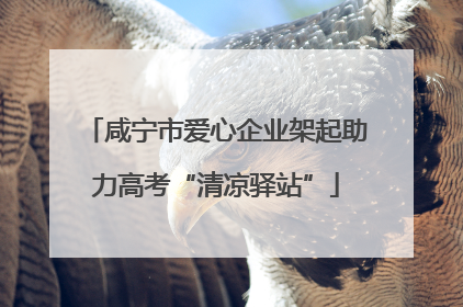 咸宁市爱心企业架起助力高考“清凉驿站”