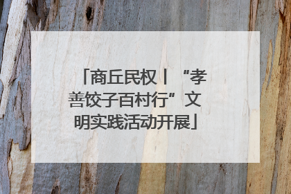 商丘民权丨“孝善饺子百村行”文明实践活动开展