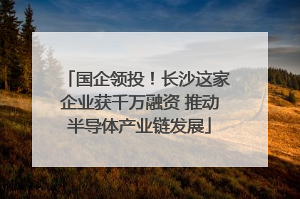 国企领投！长沙这家企业获千万融资 推动半导体产业链发展