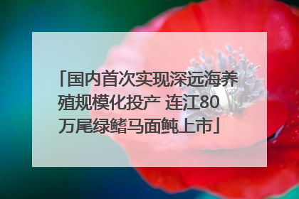 国内首次实现深远海养殖规模化投产 连江80万尾绿鳍马面鲀上市