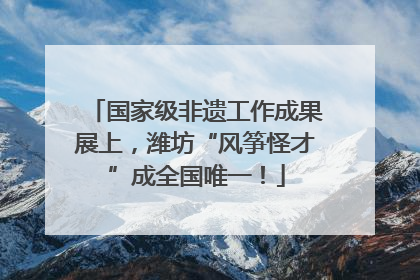国家级非遗工作成果展上，潍坊“风筝怪才”成全国唯一！