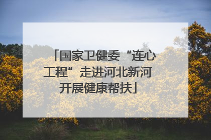 国家卫健委“连心工程”走进河北新河开展健康帮扶