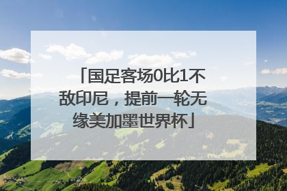 国足客场0比1不敌印尼，提前一轮无缘美加墨世界杯