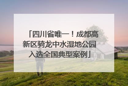 四川省唯一！成都高新区骑龙中水湿地公园入选全国典型案例