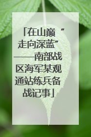 在山巅“走向深蓝”——南部战区海军某观通站练兵备战记事