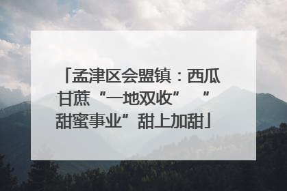 孟津区会盟镇：西瓜甘蔗“一地双收” “甜蜜事业”甜上加甜