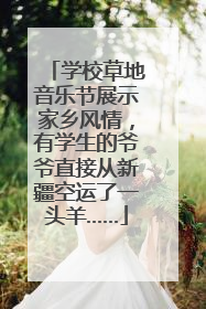 学校草地音乐节展示家乡风情，有学生的爷爷直接从新疆空运了一头羊……