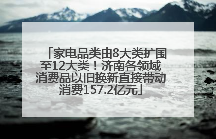 家电品类由8大类扩围至12大类！济南各领域消费品以旧换新直接带动消费157.2亿元