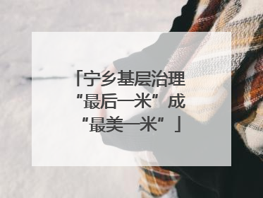 宁乡基层治理“最后一米”成“最美一米”