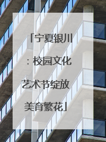 宁夏银川：校园文化艺术节绽放美育繁花