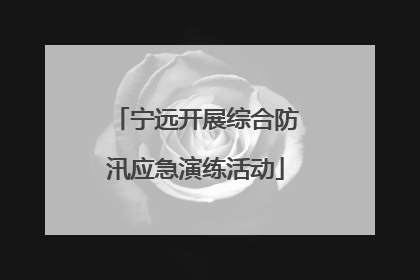 宁远开展综合防汛应急演练活动