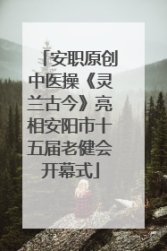 安职原创中医操《灵兰古今》亮相安阳市十五届老健会开幕式