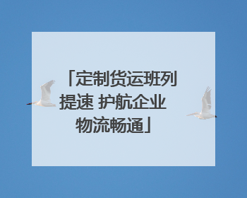 定制货运班列提速 护航企业物流畅通