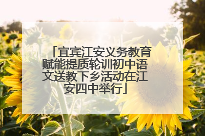 宜宾江安义务教育赋能提质轮训初中语文送教下乡活动在江安四中举行