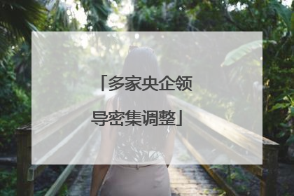 多家央企领导密集调整