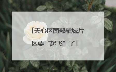 天心区南部融城片区要“起飞”了