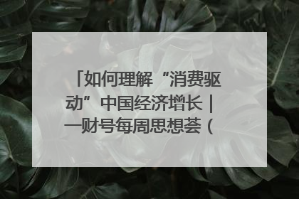 如何理解“消费驱动”中国经济增长｜一财号每周思想荟（第22期）