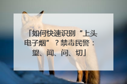 如何快速识别“上头电子烟”？禁毒民警：望、闻、问、切
