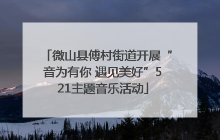 微山县傅村街道开展“音为有你 遇见美好”521主题音乐活动