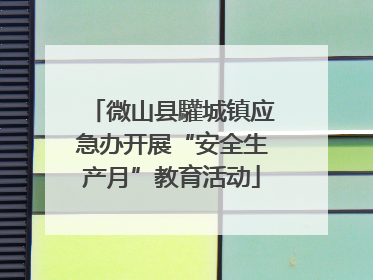 微山县驩城镇应急办开展“安全生产月”教育活动
