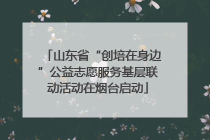 山东省“创培在身边”公益志愿服务基层联动活动在烟台启动