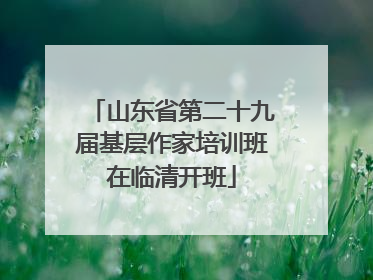 山东省第二十九届基层作家培训班在临清开班